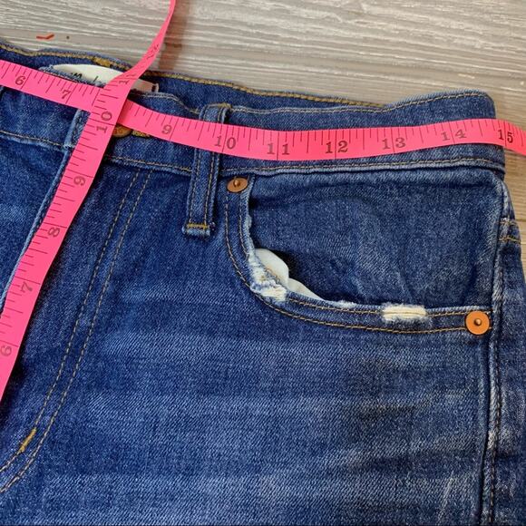 Madewell The High-Rise Slim Boyjean in Medium Blue Wash Style s 26 - Picture 4 of 7